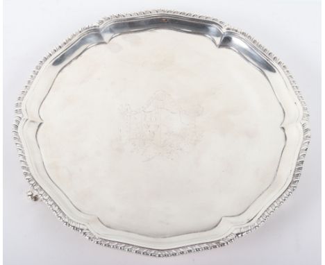 A George II silver salver, John Carter, London 1732, 29cmDiam 718g