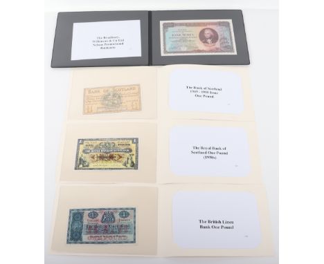 British Banknotes, Bradbury, Wilkinson &amp; Co Ltd, Nelson promotional note c. 1960’s, Bank of Scotland 1945-1955 Issue One 