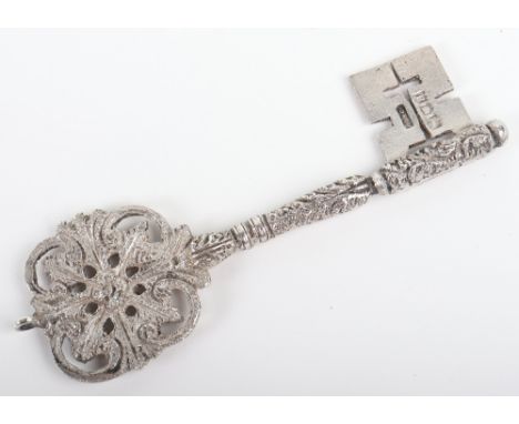 A Victorian silver key, R. Spencer &amp; Co, London 1896, in 16th century style, 9.5cm 31g
