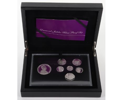 Royal Mint Diamond Jubilee Silver Proof Set, in presentation case