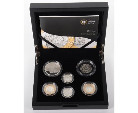 Royal Mint 2011 Silver Piedfort Set, in presentation case, (6)