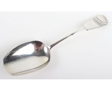 A Russian silver caddy spoon, 19th century, 11cm 12g