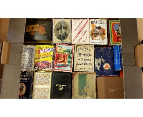 PLAYING CARDS, complete (50), inc. advertising, film stars, NASCAR, Miami & other USA, Japanese etc., two missing one card, G