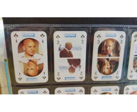 MONTY GUM, Kojak, complete, playing cards (with jokers), medium, red backs, EX, 54