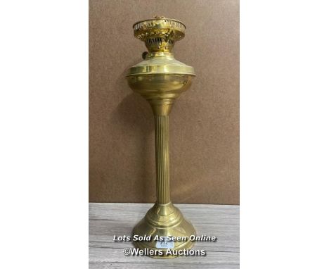 *BRASS CORINTHIAN COLUMN OIL LAMP