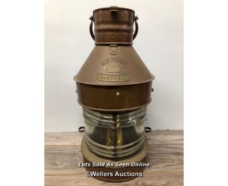 *COPPER MASTHEAD LIGHT, 'THE MARITIME'