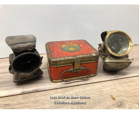 *HJORTH PRIMUS LAMP IN ORIGINAL DECORATIVE TIN