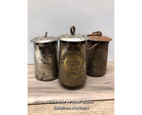 *TWO ECCLES SAFETY LAMPS AND ANOTHER ITEM