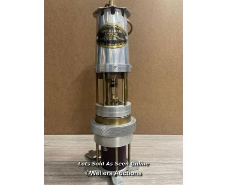 *J H NAYLOR SPIRALARM TYPE S LAMP AND A COPPER HANGING LANTERN