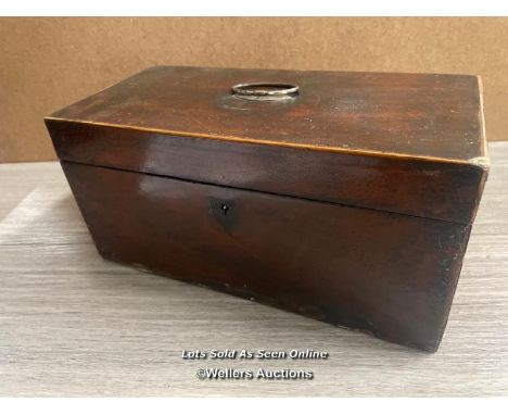 *ANTIQUE GEORGIAN REGENCY MAHOGANY TEA CADDY / BOX