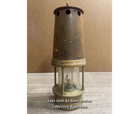 *BRASS AND IRON MINER'S LAMP