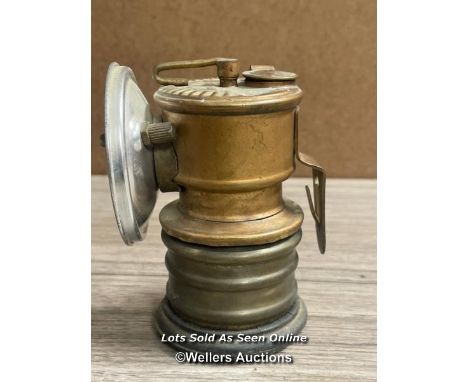 *PREMIER BRASS CARBIDE MINER'S LAMP