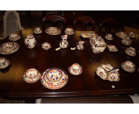 A large quantity of Mason's 'Mandalay' part dinner and teas service, comprising: tureen; breakfast cups and saucers, teacups 