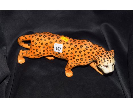 Large Beswick ceramic ornament modelled as a leopard, Model No.1960, inscribed on foot.