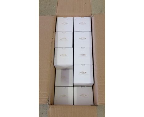 A large box of new empty Rotary watch boxes. 47 in total. 