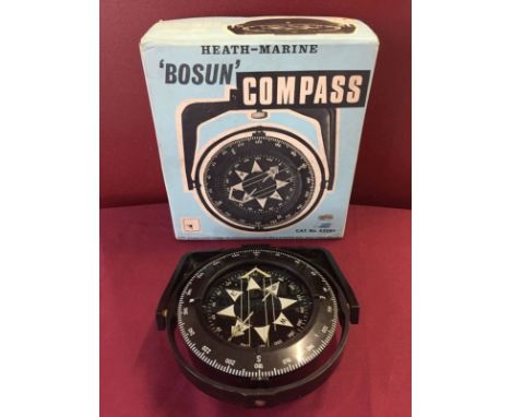 Boxed Heath Marine 'Bosun' compass.  