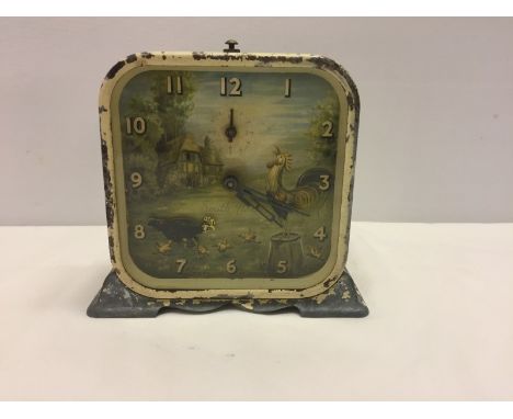 A vintage Smiths novelty Alarm clock. With chicken design to face. 