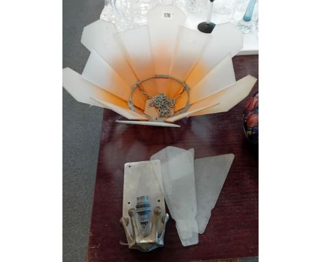 ART DECO LIGHT FITTING AND CORONATION LIGHT FITTING
