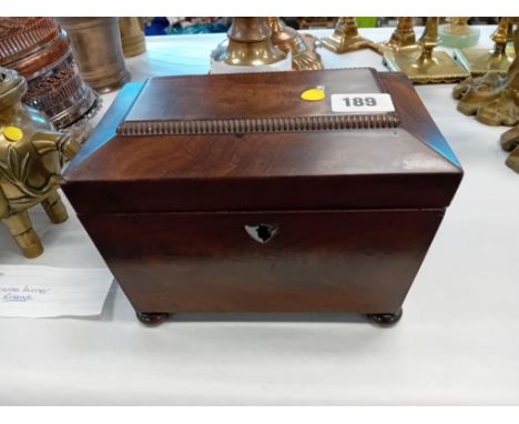 REGENCY MAHOGANY TEA CADDY