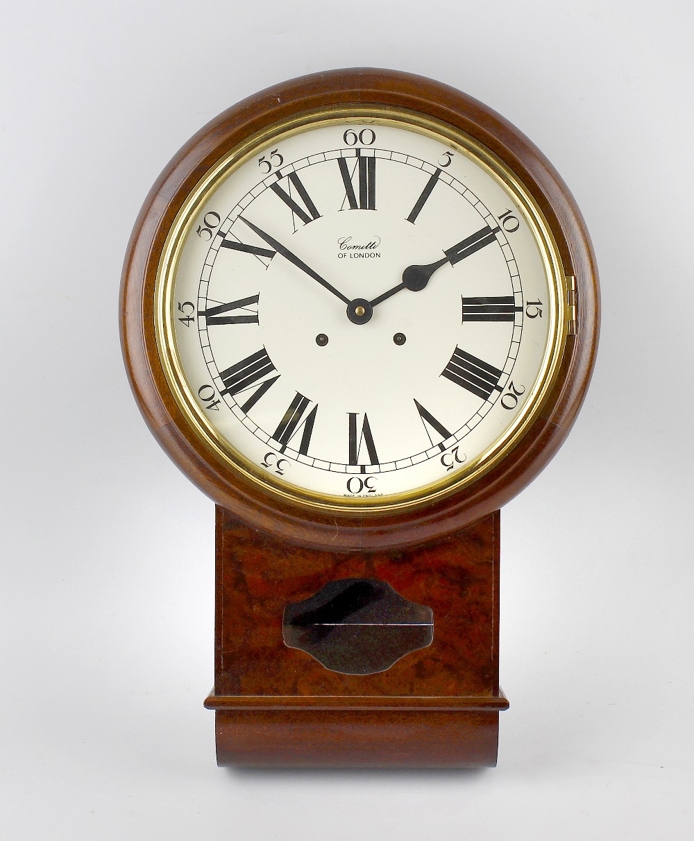 Three assorted clocks. Comprising a Comitti reproduction 'drop dial