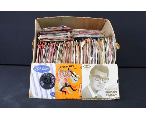 Vinyl - Over 150 mainly rock n roll 7" singles and EPs including Bill Haley, Eddie Cochran, Chuck Berry, The Drifters, Vince 