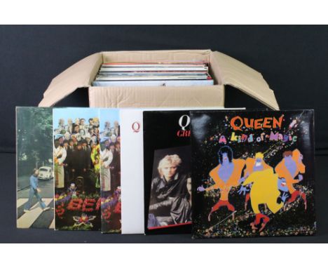 Vinyl - Over 70 Rock &amp; Pop LPs to include Queen x 3, The Beatles x 3 (2 x Sgt Pepper, 1 Abbey Road), Rolling Stones, Whit