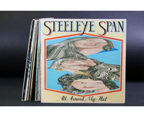 Vinyl - 12 Rock, Pop &amp; Folk LPs to include Steeleye Span, Simon &amp; Garfunkel, Moody Blues, The Bachelors, The Seekers,