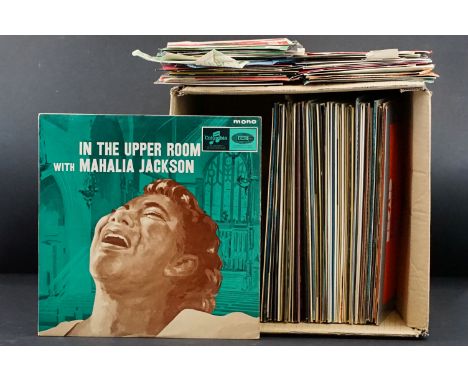 Vinyl - Approx 50 LPs and approx 40 7" singles spanning genres and decades to include Mahalia Jackson, Don Shirley, Gonzaliz,