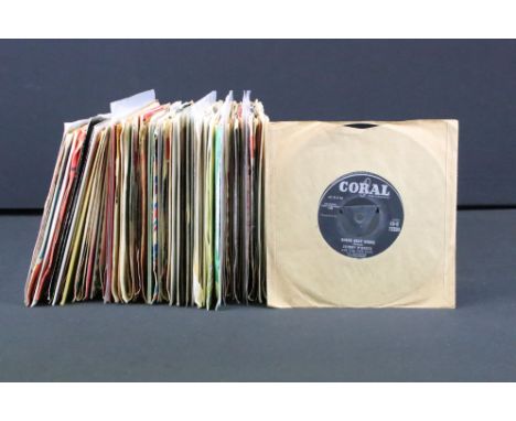Vinyl - Approximately 80 UK pressing Rock ’N’ Roll / Rockabilly 7” singles EPs and promo to include : Johnny O’keefe And The 