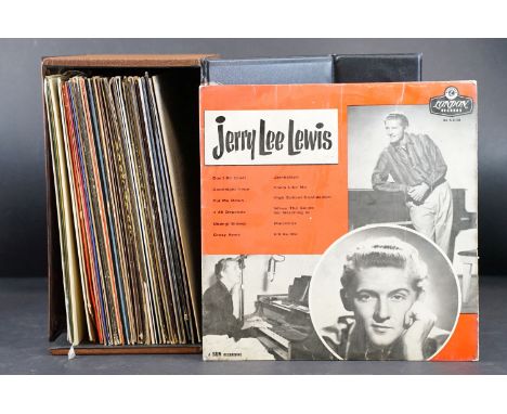 Vinyl - Over 35 mainly rock n roll albums to include Jerry Lee Lewis (including two early London purple labels), Elvis Presle