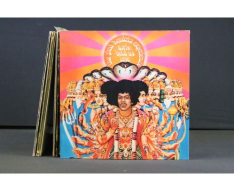 Vinyl - 9 Jimi Hendrix LPs to include Electric Ladyland (Track Records white print), Axis Bold As Love (Track Records), Are Y