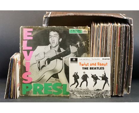 Vinyl - 41 Rock &amp; Pop LPs, 2 12" singles and 19 7" singles / EPs to include Elvis Presley x 3 (including UK self titled o