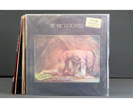 Vinyl - 6 Re-issue Prog Rock / Psych albums to include: Atomic Rooster – Death Walks Behind You (2001 Akarma Records AK 168),