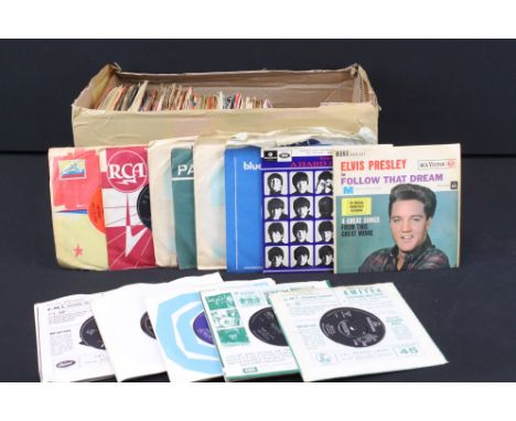 Vinyl - Over 100 mainly 1960s &amp; 1970s rock &amp; pop 7" singles &amp; EPs to include Elvis Presley (including EP), The Be