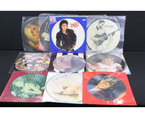 Vinyl - 14 Rock &amp; Pop picture disc albums to include: Michael Jackson – Bad (Dutch 1987, Black Rimmed Promo Only Picture 