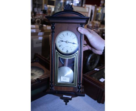 A 31 day wooden cased wall clock a/f 