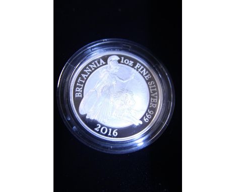 A Royal Mint 'The Britannia' 2016 1oz Silver proof coin 