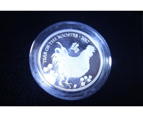 A Silver proof Lunar new year of the Rooster Royal Mint coin 