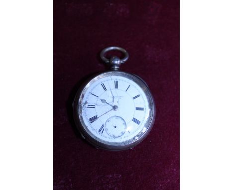 A silver cased pocket watch (as found) 