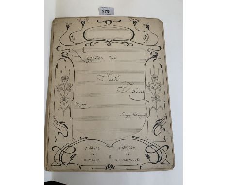 A music manuscript by Edmond Missa, 'Legend Du Petit Navier'