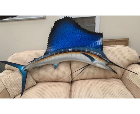 A model of a swordfish. 72' long