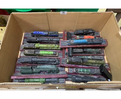 A collection of model locomotives