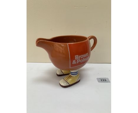 A 1970s Carlton Ware 'walking' custard jug produced for Brown &amp; Polson. 5¼' high