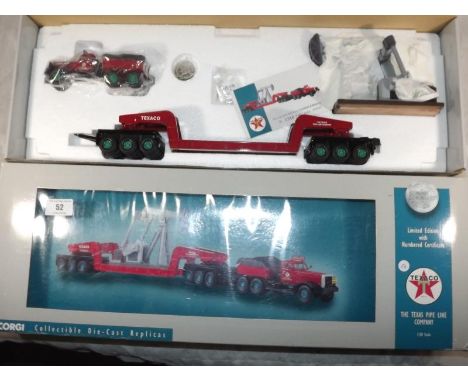 A Corgi die-cast model Diamond T980 ballast plus girder trailer and nodding donkey / derrick, Texas Pipe Line Company, issued