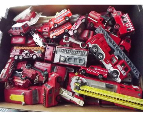 A collection of playworn die-cast model fire appliances, Corgi and other