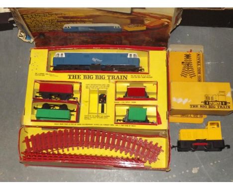 Model Railways - The Big Big Train Set comprising a diesel electric, Blue Flier, four goods wagons, track and a diesel shunte