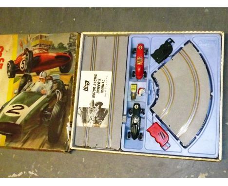 An Airfix motor racing boxed set #MR7 with two cars controllers, track, manual, boxed