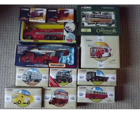 A collection of 14 good diecast model commercial motor vehicles, predominantly Corgi and Corgi Classics, mint