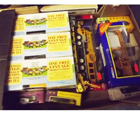 Approximately 15 diecast model motor vehicles to include Corgi mobile crane #66402, Vanguard, Matchbox, Models of Yesteryear 