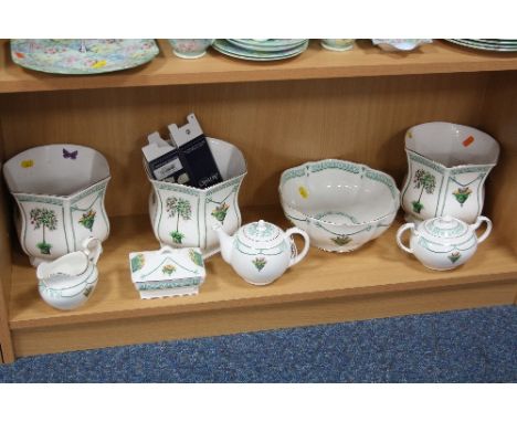 EIGHT PIECES OF AYNSLEY, 'VICTORIAN GARDEN', to include jardinieres, tea service etc (8)